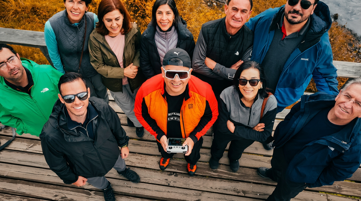 Grupo en una expedición de Black Ice Travel